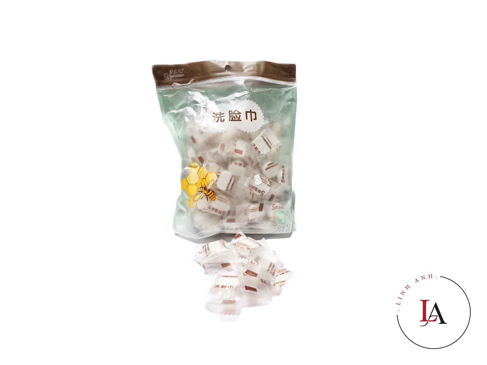Khăn rửa mặt nén Hàn Quốc 100 viên